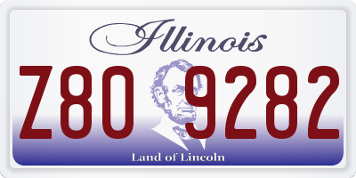 IL license plate Z809282