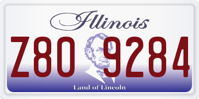 IL license plate Z809284