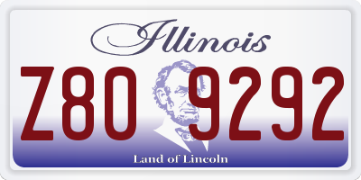 IL license plate Z809292