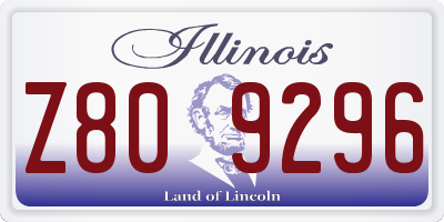 IL license plate Z809296