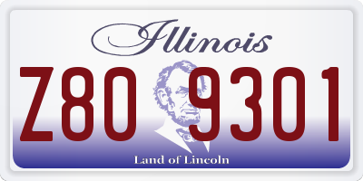 IL license plate Z809301