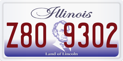 IL license plate Z809302