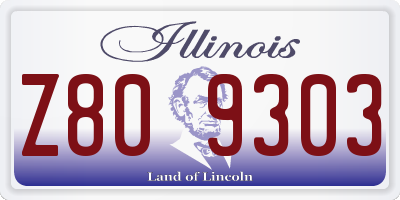 IL license plate Z809303