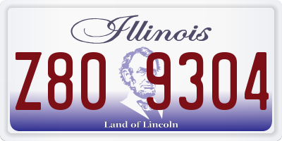 IL license plate Z809304
