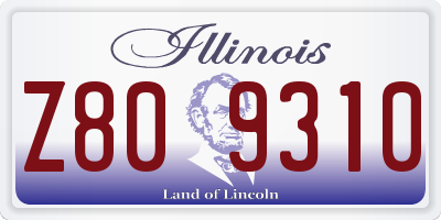IL license plate Z809310