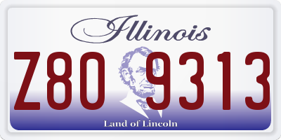 IL license plate Z809313
