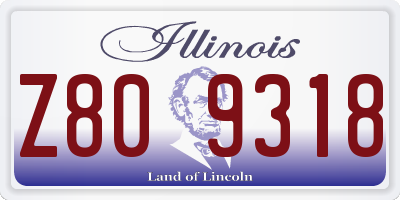 IL license plate Z809318