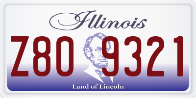 IL license plate Z809321