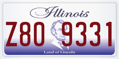 IL license plate Z809331