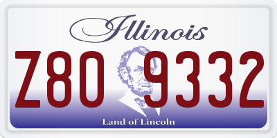 IL license plate Z809332