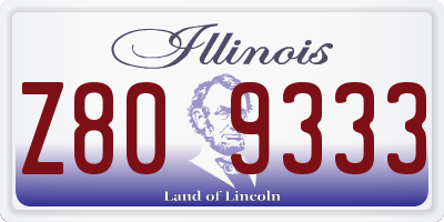 IL license plate Z809333
