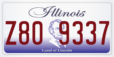 IL license plate Z809337