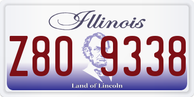 IL license plate Z809338