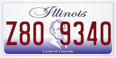 IL license plate Z809340