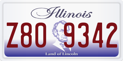 IL license plate Z809342