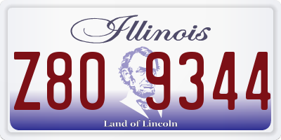 IL license plate Z809344