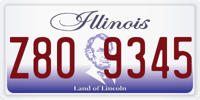 IL license plate Z809345