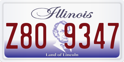 IL license plate Z809347