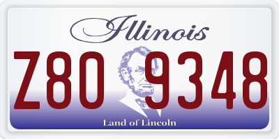 IL license plate Z809348