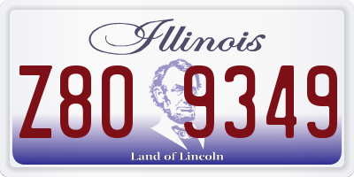 IL license plate Z809349
