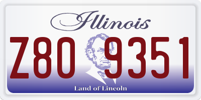 IL license plate Z809351