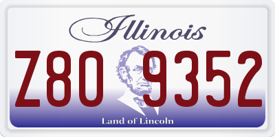 IL license plate Z809352
