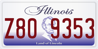 IL license plate Z809353