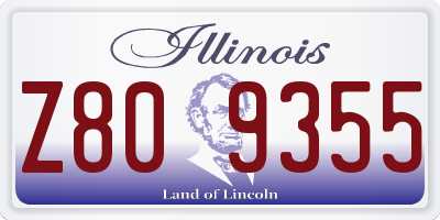 IL license plate Z809355