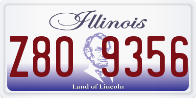 IL license plate Z809356