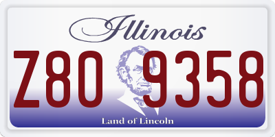 IL license plate Z809358