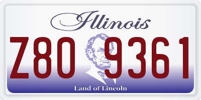 IL license plate Z809361