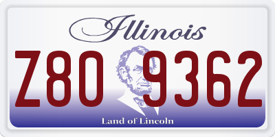 IL license plate Z809362