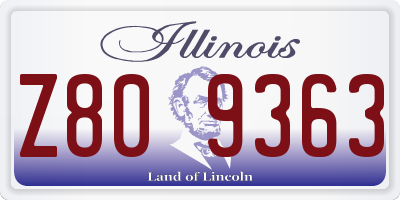 IL license plate Z809363