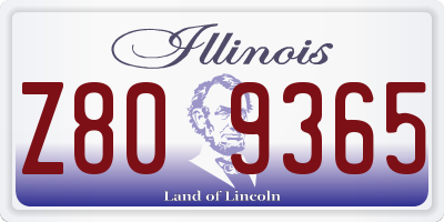IL license plate Z809365