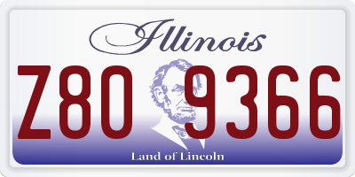 IL license plate Z809366