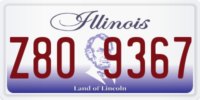 IL license plate Z809367