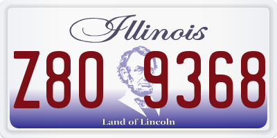 IL license plate Z809368