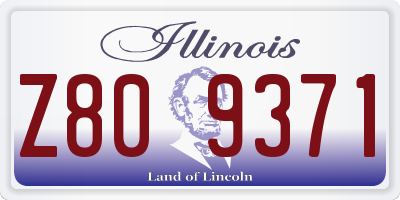 IL license plate Z809371