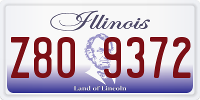 IL license plate Z809372