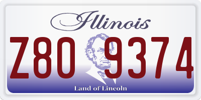 IL license plate Z809374