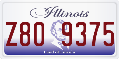 IL license plate Z809375