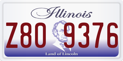 IL license plate Z809376