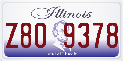 IL license plate Z809378