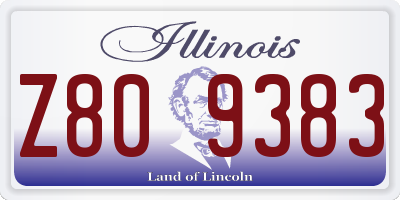 IL license plate Z809383