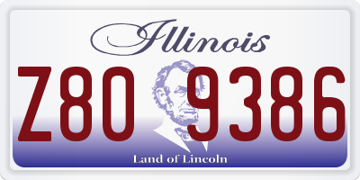 IL license plate Z809386