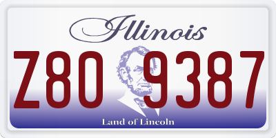 IL license plate Z809387