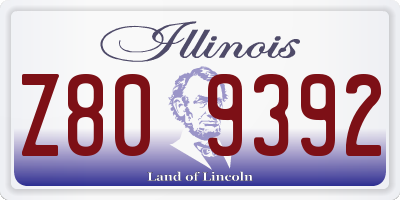 IL license plate Z809392