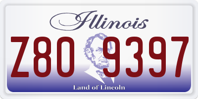 IL license plate Z809397