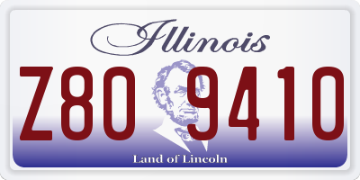 IL license plate Z809410