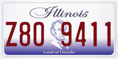 IL license plate Z809411